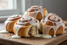 Load image into Gallery viewer, Gooey iced cinnamon rolls