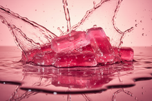 Load image into Gallery viewer, unwrapped Pink Hard Candies Jolly Rancher type in pink wet environment