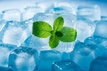 Load image into Gallery viewer, Iced Mint Leaves and BLue ice cubes
