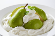 Load image into Gallery viewer, juicy green pears in whipped cream
