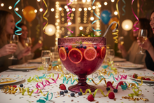 Load image into Gallery viewer, Pink Punch in a Purple Bowl at a party
