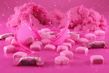 Load image into Gallery viewer, Pink Starburst candies in a pink juicy environment
