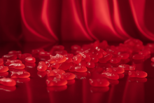 Load image into Gallery viewer, Red swedish fish type candie in a red environment
