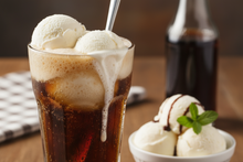 Load image into Gallery viewer, Rootbeer Float with vanilla ice cream on the side as well
